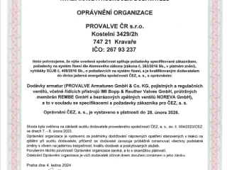 Exkluzivní zastoupení <br>renomovaných <br>výrobců - 2 - ČEZ divize jaderná energetika - oprávnění PROVALVE ČR.png